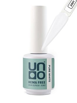UNO, HEMA FREE, Гель-лак 2401 Чистый белый - White, 10 г