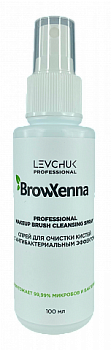 BrowXenna® Спрей для очистки кистей с антибактериальным эффектом, 100мл