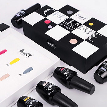 Beautix Набор Checkmate 5 оттенков с палитрой, 8мл Beautix Набор Checkmate 5 оттенков с палитрой, 8мл