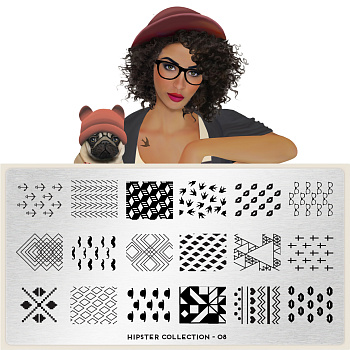 MoYou London Пластина для стемпинга Hipster №08