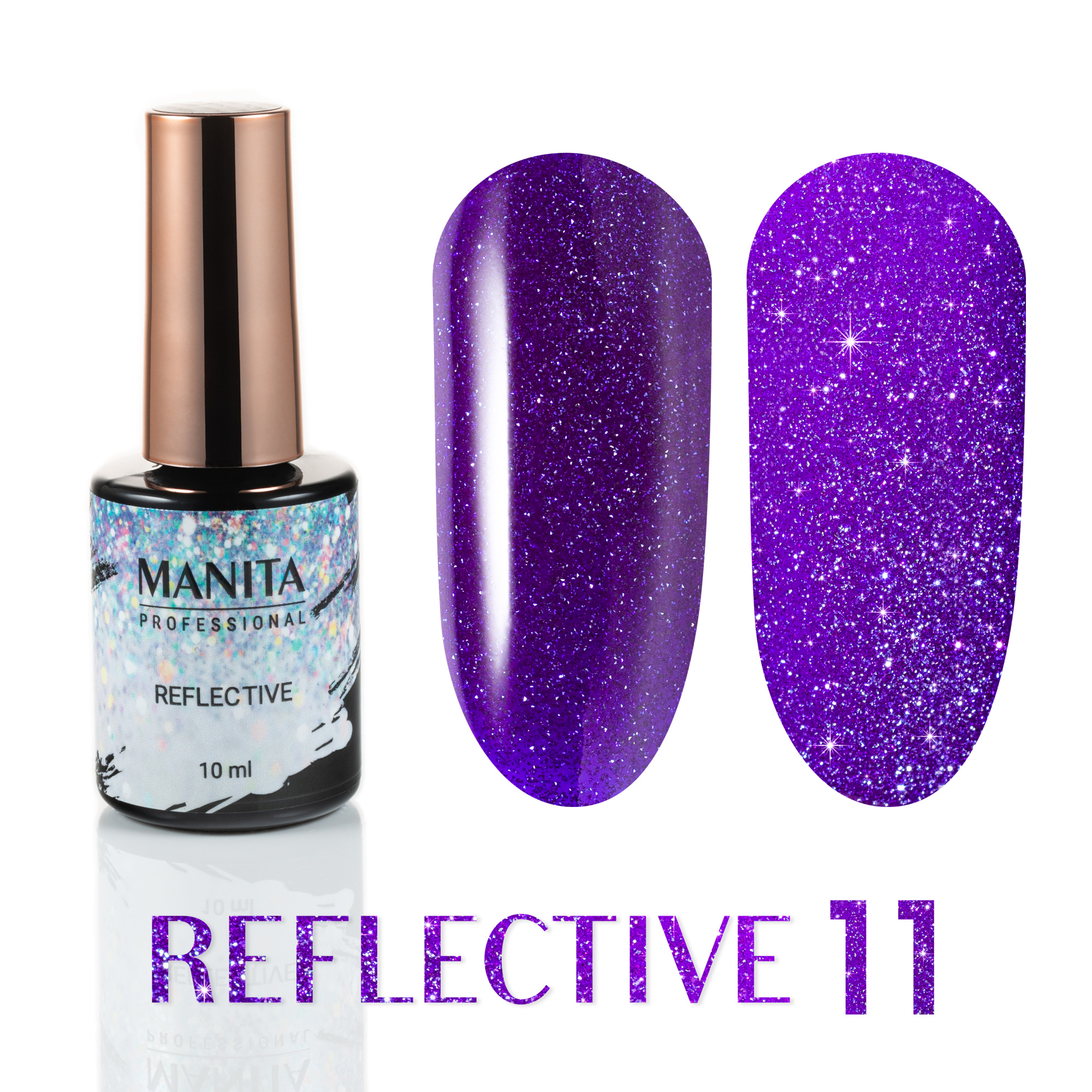Manita Professional Гель-лак REFLECTIVE светоотражающий 11, 10мл.