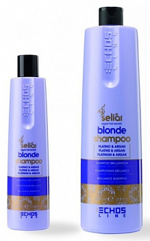 ECHOS Line BLONDE Шампунь с частицами платины и маслом Аргании 350мл