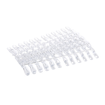Planet Nails Типсы отрывные прозрачные, для книги-палитры,120шт