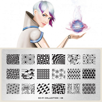 MoYou London Пластина для стемпинга Sci-fi №08