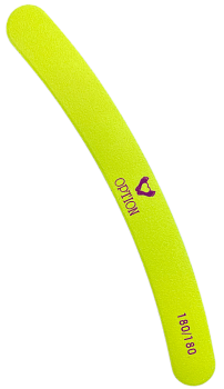 Option Пилка для ногтей из майлара бумеранг 180/180 Желтая Option Пилка для ногтей из майлара бумеранг 180/180 Желтая