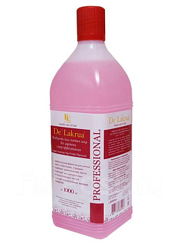 De Lakrua Жидкость для снятия лака без ацетона Суперэффективная, 1000мл