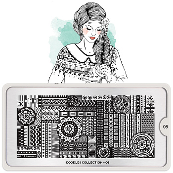 MoYou London Пластина для стемпинга Doodles №08