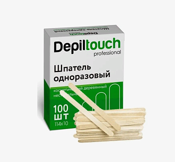 Шпатель деревянный нестерильный 114*10мм Depiltouch 100шт. МИНИ